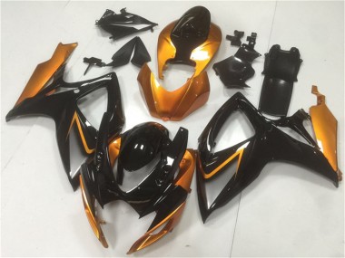 2006-2007 Suzuki GSXR 600/750 Motorcycle Fairings - Orange Glossy Black Canada for Sale