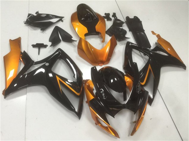 2006-2007 Suzuki GSXR 600/750 Motorcycle Fairings - Orange Glossy Black Canada for Sale