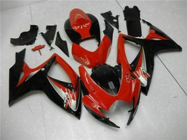 2006-2007 Suzuki GSXR 600/750 Motorcycle Fairings - Red Glossy Black Canada for Sale