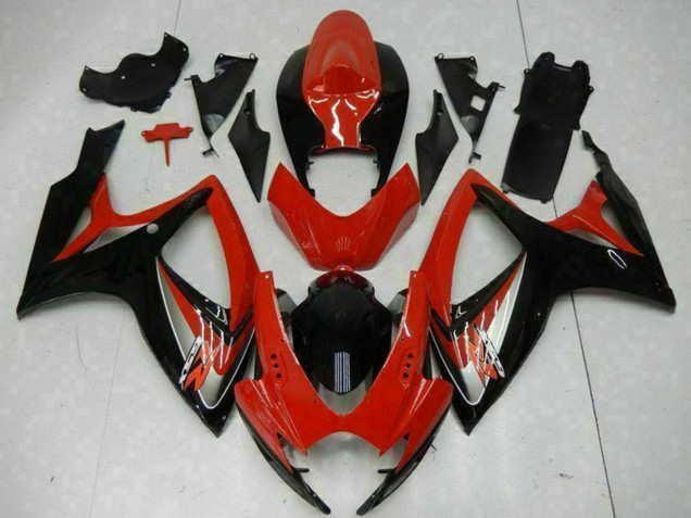 2006-2007 Suzuki GSXR 600/750 Motorcycle Fairings - Red Glossy Black Canada for Sale