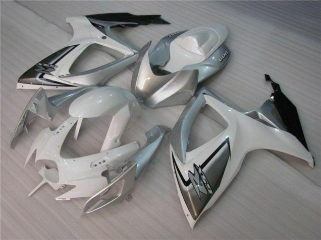 2006-2007 Suzuki GSXR 600/750 Motorcycle Fairings - White Silver Canada for Sale