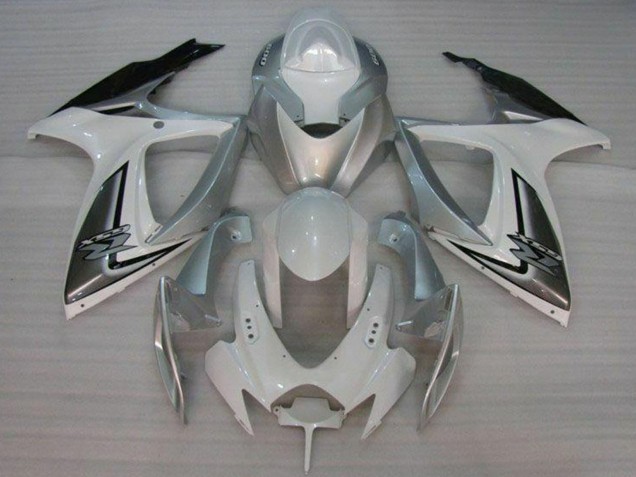2006-2007 Suzuki GSXR 600/750 Motorcycle Fairings - White Silver Canada for Sale