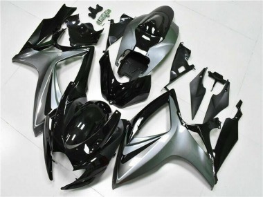 2006-2007 Suzuki GSXR 600/750 Motorcycle Fairings - Silver Glossy Black Canada for Sale