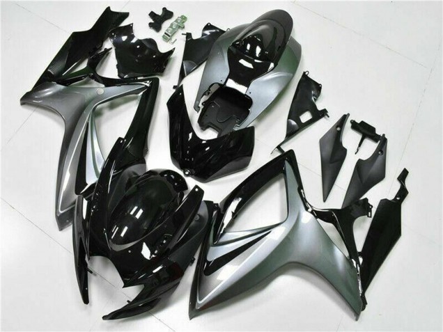 2006-2007 Suzuki GSXR 600/750 Motorcycle Fairings - Silver Glossy Black Canada for Sale