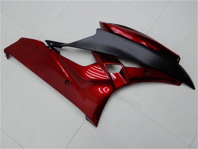 2006-2007 Yamaha YZF R6 Motorcycle Fairing Kits - Red Matte Black Canada for Sale