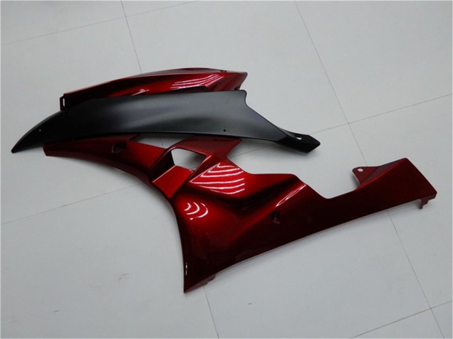 2006-2007 Yamaha YZF R6 Motorcycle Fairing Kits - Red Matte Black Canada for Sale