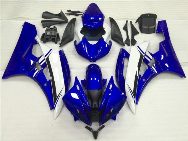 2006-2007 Yamaha YZF R6 Motorcycle Fairings - Blue White Black Canada for Sale