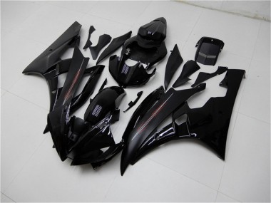 2006-2007 Yamaha YZF R6 Motorcycle Fairing Kits - Glossy Black Matte Black Canada for Sale