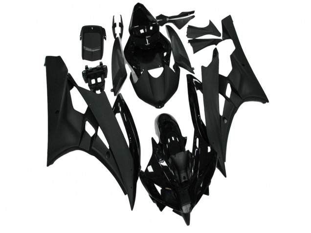 2006-2007 Yamaha YZF R6 Motorcycle Fairing - Glossy Black Matte Black Canada for Sale