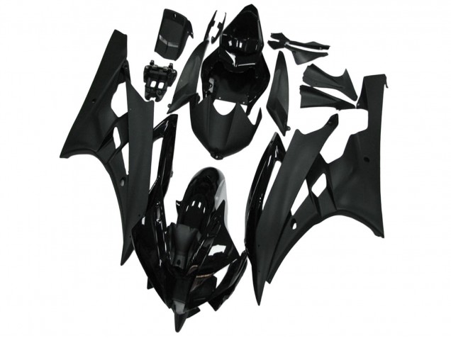 2006-2007 Yamaha YZF R6 Motorcycle Fairing - Glossy Black Matte Black Canada for Sale
