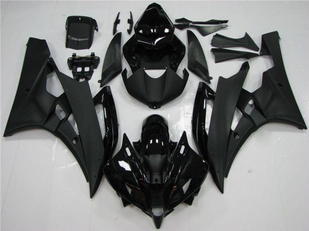 2006-2007 Yamaha YZF R6 Motorcycle Fairing - Glossy Black Matte Black Canada for Sale