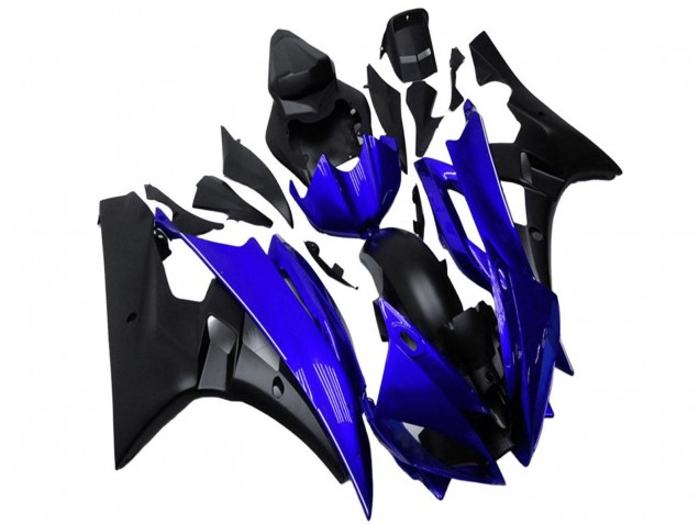 2006-2007 Yamaha YZF R6 Motorcycle Fairing - Blue Matte Black Canada for Sale