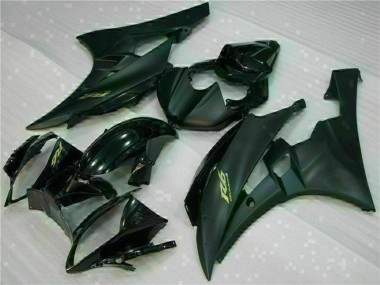 2006-2007 Yamaha YZF R6 Motorcycle Fairings - Glossy Black Matte Black Gold Decals Canada for Sale