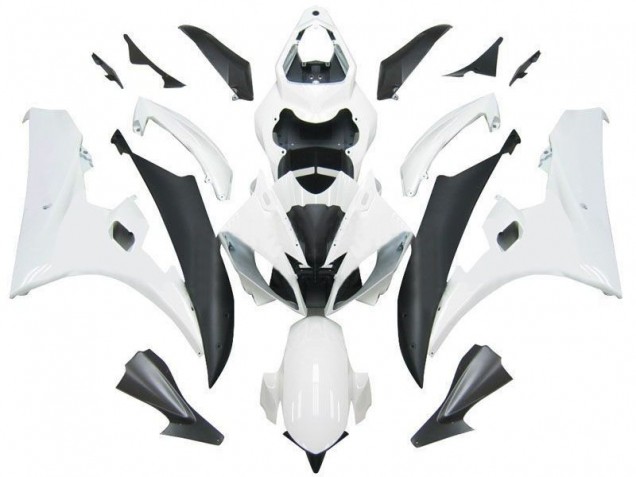 2006-2007 Yamaha YZF R6 Motorcycle Fairings - White Matte Black Canada for Sale