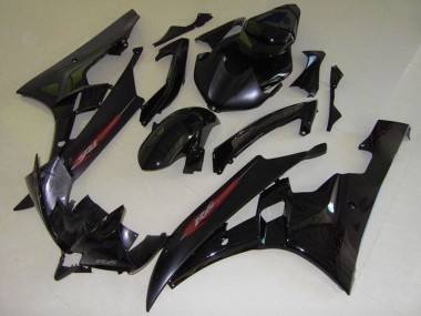 2006-2007 Yamaha YZF R6 Motorcycle Fairings - Glossy Black Matte Black Red OEM Style Canada for Sale
