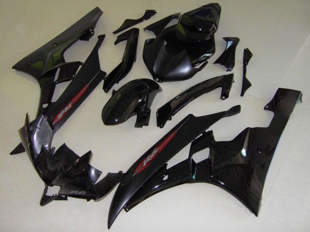 2006-2007 Yamaha YZF R6 Motorcycle Fairings - Glossy Black Matte Black Red OEM Style Canada for Sale