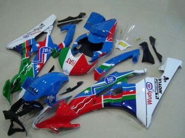 2006-2007 Yamaha YZF R6 Motorcycle Fairings - White Blue Red Green Fiat Motul Canada for Sale