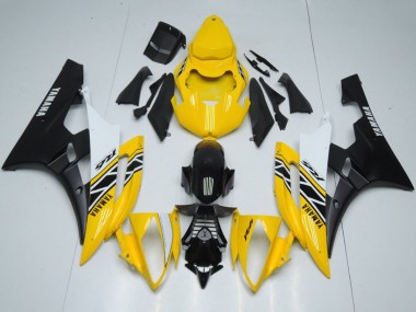 2006-2007 Yamaha YZF R6 Motorcycle Fairings - Yellow White Black OEM Style Canada for Sale