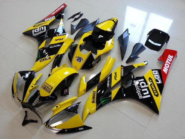 2006-2007 Yamaha YZF R6 Motorcycle Fairings - Yellow Glossy Black Red Green Motul Monster Canada for Sale