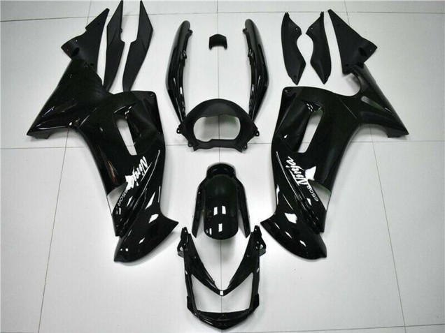 2006-2008 Kawasaki EX650 Motorcycle Fairings - Glossy Black White Canada for Sale