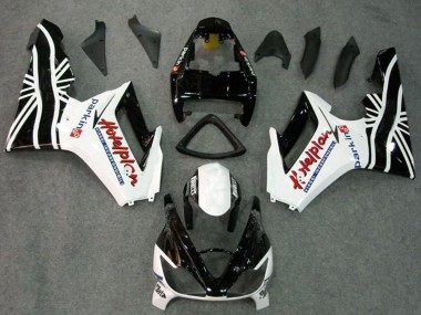 2006-2008 Triumph Daytona 675 Triple Motorcycle Fairing Kits - White Glossy Black Canada for Sale