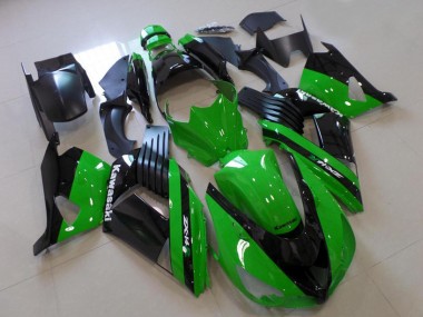 2006-2011 Kawasaki ZX14R ZZR1400 Motorcycle Fairings - Green Glossy Black Canada for Sale