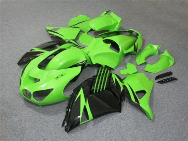 2006-2011 Kawasaki ZX14R ZZR1400 Motorcycle Fairing - Green Glossy Black Canada for Sale