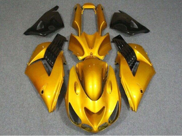 2006-2011 Kawasaki ZX14R ZZR1400 Motorcycle Fairings - Gold Glossy Black Canada for Sale