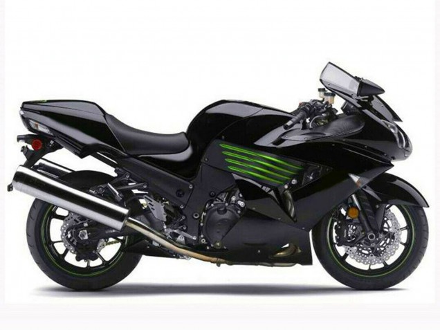 2006-2011 Kawasaki ZX14R ZZR1400 Motorcycle Fairings - Glossy Black Green Canada for Sale