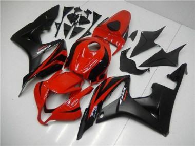 2007-2008 Honda CBR600RR Motorcycle Fairings - Red Matte Black with Decals Canada for Sale