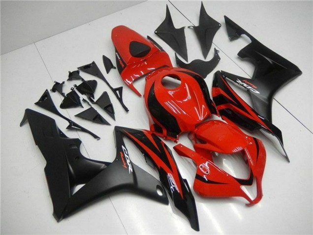 2007-2008 Honda CBR600RR Motorcycle Fairings - Red Matte Black with Decals Canada for Sale