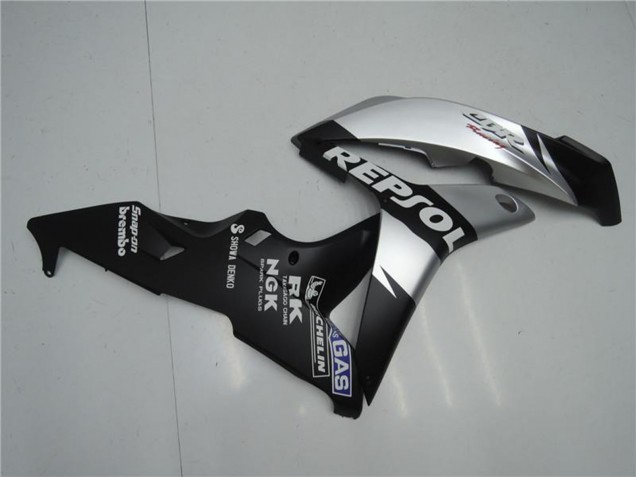 2007-2008 Honda CBR600RR Motorcycle Fairings - Matte Black Silver Grey Repsol Canada for Sale