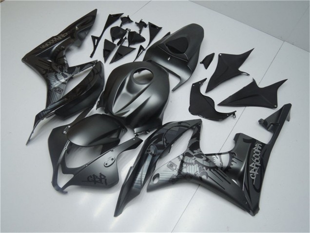 2007-2008 Honda CBR600RR Motorcycle Fairings - Matte Black Graffiti Canada for Sale