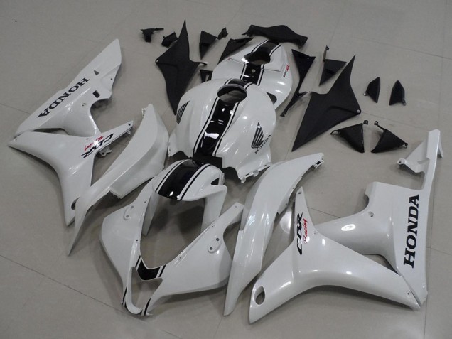 2007-2008 Honda CBR600RR Motorcycle Fairing Kits - White Glossy Black Canada for Sale