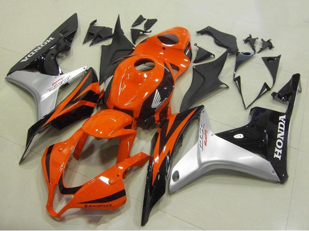 2007-2008 Honda CBR600RR Motorcycle Fairing - Silver Orange Glossy Black Canada for Sale