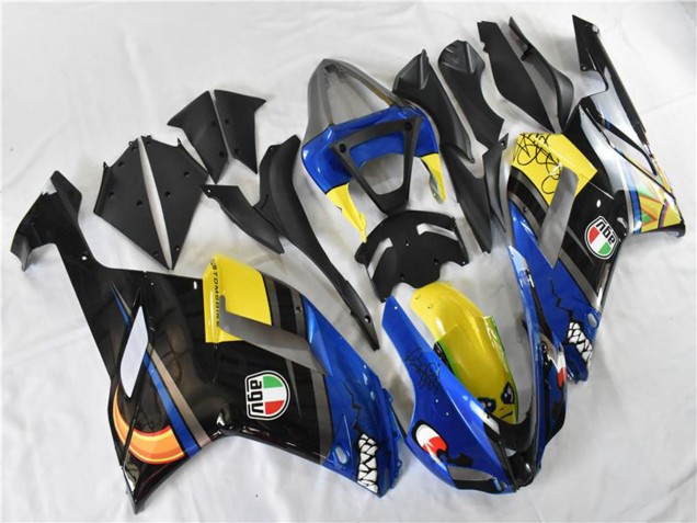 2007-2008 Kawasaki ZX6R Motorcycle Fairings - Blue Shark Canada for Sale