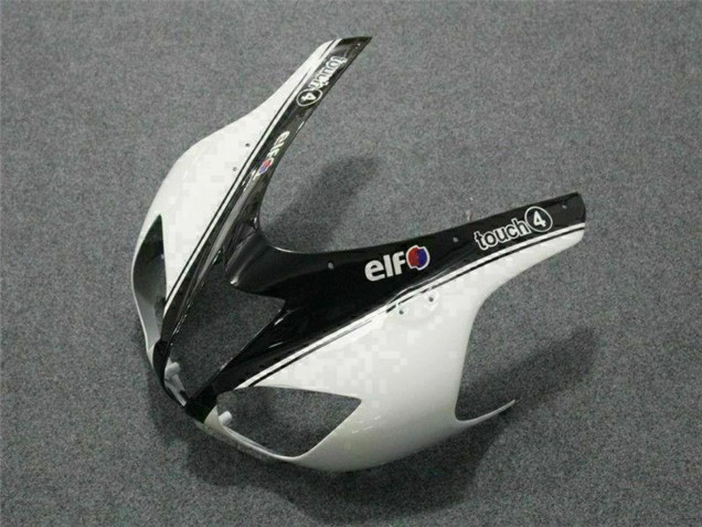 2007-2008 Kawasaki ZX6R Motorcycle Fairings - Black White Elf Canada for Sale