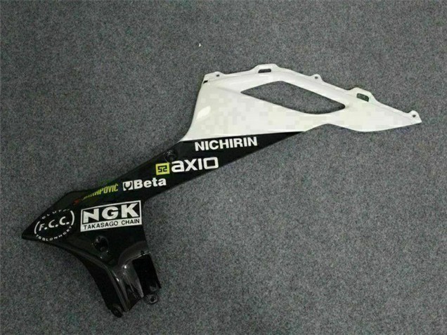 2007-2008 Kawasaki ZX6R Motorcycle Fairings - Black White Elf Canada for Sale