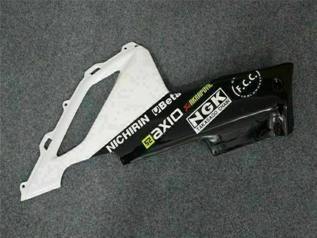 2007-2008 Kawasaki ZX6R Motorcycle Fairings - Black White Elf Canada for Sale