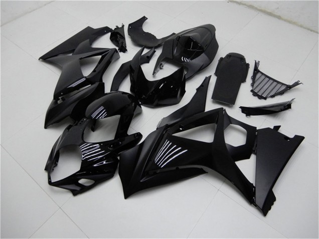 2007-2008 Suzuki GSXR 1000 Motorcycle Fairings - Glossy Black Matte Black No Decal Canada for Sale