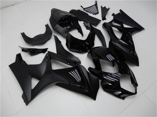 2007-2008 Suzuki GSXR 1000 Motorcycle Fairings - Glossy Black Matte Black No Decal Canada for Sale