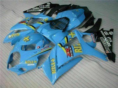 2007-2008 Suzuki GSXR 1000 Motorcycle Fairing Kits - Blue Gold Black Rizla Canada for Sale