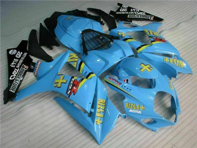 2007-2008 Suzuki GSXR 1000 Motorcycle Fairing Kits - Blue Gold Black Rizla Canada for Sale