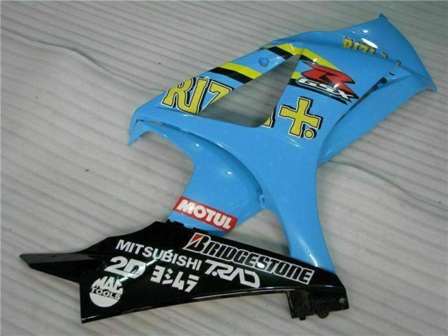 2007-2008 Suzuki GSXR 1000 Motorcycle Fairing Kits - Blue Gold Black Rizla Canada for Sale