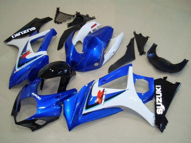 2007-2008 Suzuki GSXR 1000 Motorcycle Fairing - White Blue Black OEM Style Canada for Sale