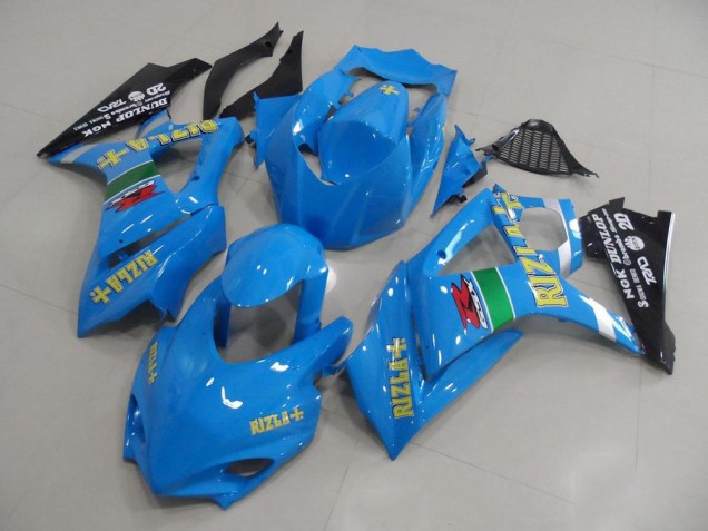 2007-2008 Suzuki GSXR 1000 Motorcycle Fairings - Blue Yellow Black Rizla Racing Canada for Sale