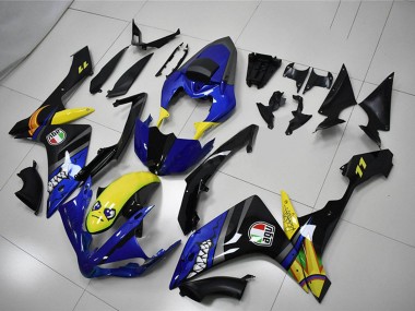 2007-2008 Yamaha YZF R1 Motorcycle Fairings - Blue Yellow Black Shark Canada for Sale