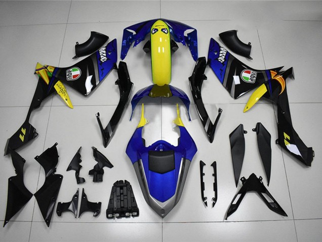 2007-2008 Yamaha YZF R1 Motorcycle Fairings - Blue Yellow Black Shark Canada for Sale