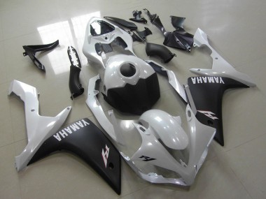 2007-2008 Yamaha YZF R1 Motorcycle Fairings - White Matte Black Canada for Sale