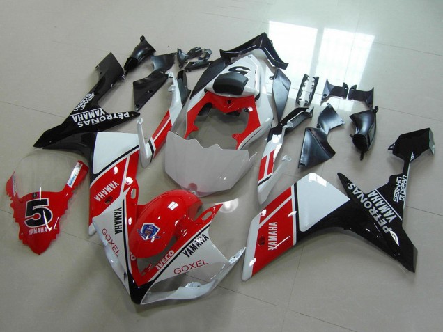 2007-2008 Yamaha YZF R1 Motorcycle Fairings - White Red Black Petronas Goxel Canada for Sale